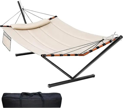 12FT 2 Person Hammock with Stand for Outdoor Relaxation