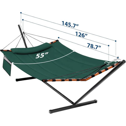 12FT 2 Person Hammock with Stand for Outdoor Relaxation
