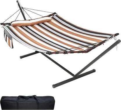 12FT 2 Person Hammock with Stand for Outdoor Relaxation