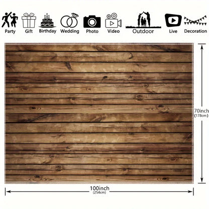 1pc Old Wood Texture Print Tapestry