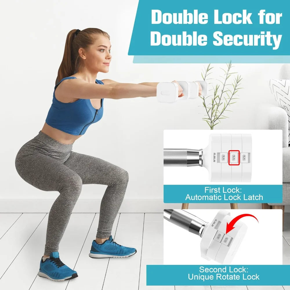 22LBS Adjustable Dumbbells Set with 4 Levels 4.4lb, 6.6lb, 8.8lb, 11lb, Hand Weights Sets