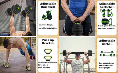 66lbs/88lbs Weight 4 in 1 Adjustable Kettlebell Set